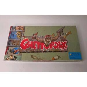 Complete! GHETTOPOLY Board Game Adult Urban Funny Monopoly Used Good Condition